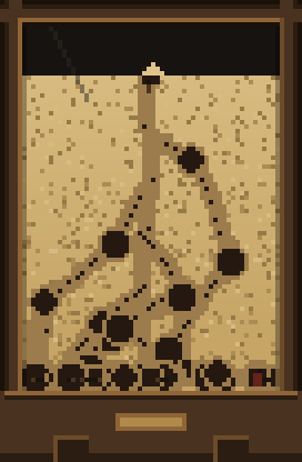 Ant Jar: a walnut cabinet with a colony's tunnel network in sand